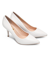 Czółenka damskie Laura Mode QL-266 Białe