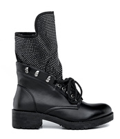 Botki damskie Ideal Shoes SU-2713 Czarne