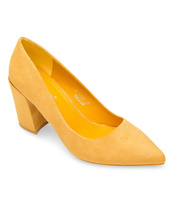 Czółenka damskie Ideal Shoes D-1232 Żółte