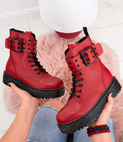 Glany damskie N/M KS-1257 Czerwone