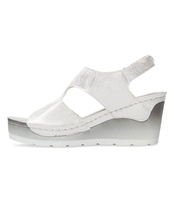 Sandałki damskie Skotnicki SA-3-0555 Srebrne