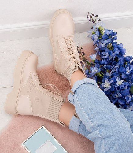 Botki damskie Sixth Sens JW89 Beżowe