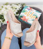 Klapki damskie Skotnicki KL-3-0618N Platynowe