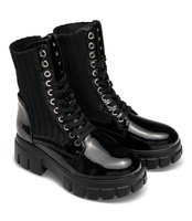 Botki damskie Sixth Sens C767 Czarne Lakierowane