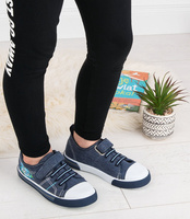 Trampki dziecięce Underline 26B1558 Jeansowe