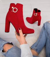 Botki damskie Bello Star B8818 Czerwone