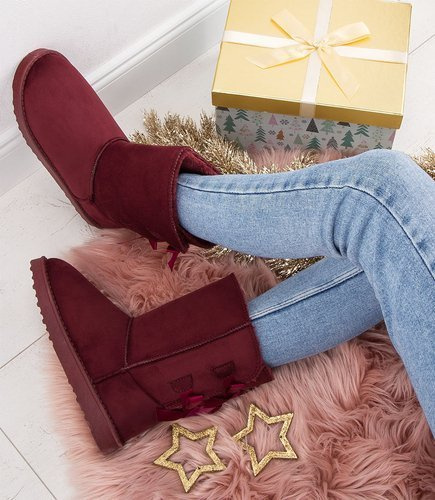 Śniegowce damskie Super Mode 2308 Bordowe