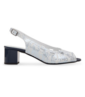 Sandały damskie Pesco 1830 Biało-Srebrne