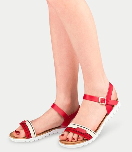 Sandałki damskie Bello Star S25 Czerwone