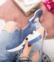 Buty sportowe damskie N/M HQ259 Niebieskie