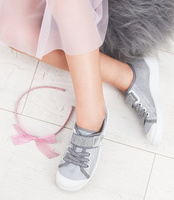 Trampki dziecięce Befado 251Y075 Srebrne