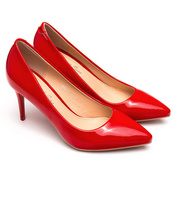 Czółenka damskie Sixth Sens 665-5 PU Czerwone