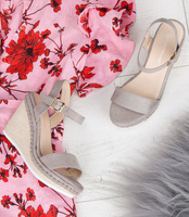 Sandałki damskie Ideal Shoes U-6292 Szare