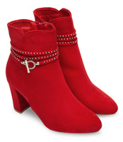 Botki damskie Abloom 58-580 Czerwone