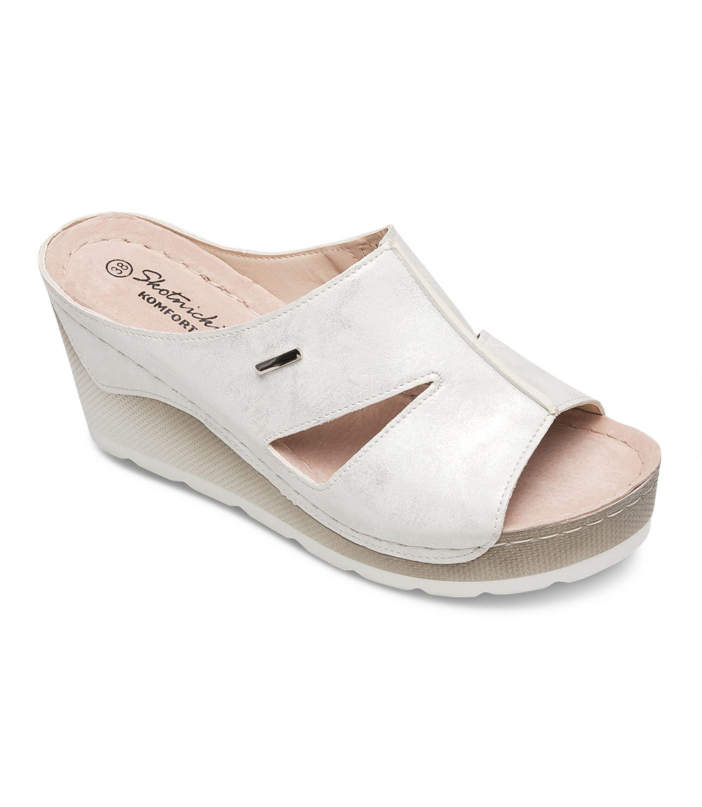 Klapki damskie Skotnicki KL-3-0611 Srebrne