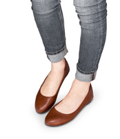 Balerinki damskie Super Mode 5561 Brązowe