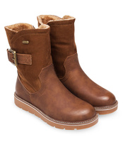 Botki damskie Ideal Shoes BM-9063 Brązowe