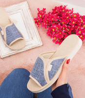 Kapcie damskie Natural Style NS-007 Niebieskie