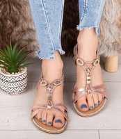 Sandałki damskie Laura Mode F-22 Szampańskie