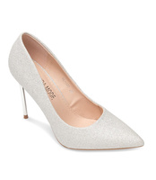 Czółenka damskie Laura Mode QL-131 Srebrne