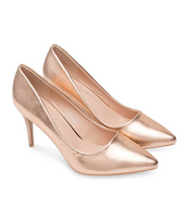 Czółenka damskie Ideal Shoes P-6344 Szampańskie