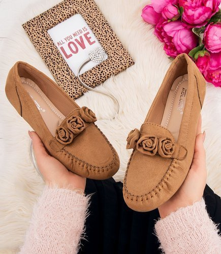 Mokasyny damskie Abloom 195-2 Brązowe