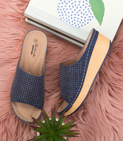 Klapki damskie Skotnicki KL-3/4012 Granatowe