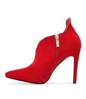 Botki damskie Ideal Shoes GH-2876 Czerwone
