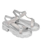 Sandałki damskie Shoesita K-8053 Srebrne