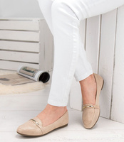 Mokasyny damskie Abloom 9988-121 Beżowe