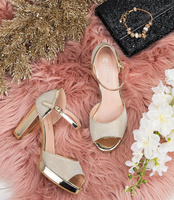 Sandałki damskie Laura Mode WXL002 Złote