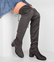 Kozaki damskie Laura Mode Y-022 Szare