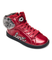 Botki dziewczęce American Club K171510 Bordowe