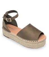 Sandałki damskie Bestelle 100-963 Oliwkowe