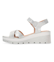 Sandałki damskie Shoesita 6295 Srebrne