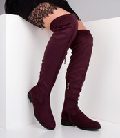 Kozaki damskie Bello Star B11618 Bordowe