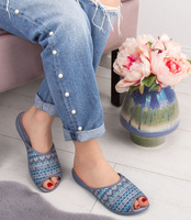 Kapcie damskie Befado 254D132 Niebieskie