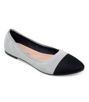 Balerinki damskie Skotnicki P-3-0565 Szaro-Czarne