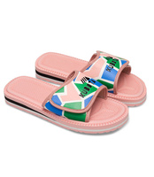 Klapki damskie Kubota Rzep Różowe 90s