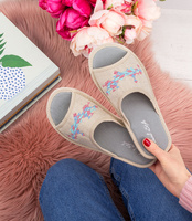 Kapcie damskie Natural Style NS-099 Szare