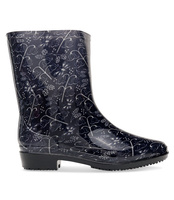 Kalosze damskie Lano ANX-01 Black 2 Flower