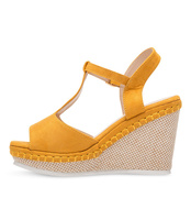 Sandałki damskie Ideal Shoes U-6290 Żółte