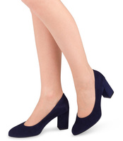 Czółenka damskie Laura Messi 1765 Granatowe