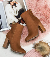 Wegańskie Botki damskie Sixth Sens C626 Brązowe