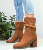 Botki damskie Super Mode 5497 Brązowe