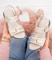 Sandałki damskie Skotnicki S-3-6019 Beżowe