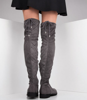 Kozaki damskie Bello Star B11618 Szare