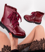 Botki damskie Bestelle RBS-18 Bordowe