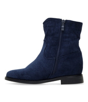 Botki damskie Ideal Shoes G-7605 Granatowe