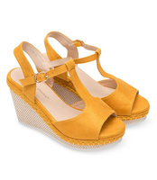 Sandałki damskie Ideal Shoes U-6290 Żółte